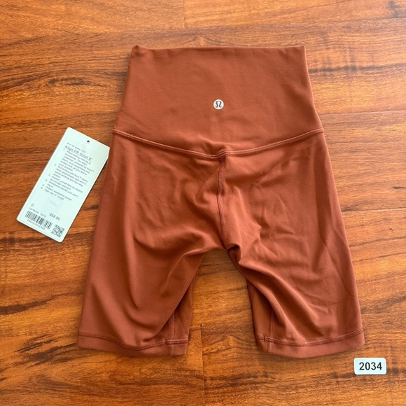 Lululemon Align High Rise Short 8" Dark Terracotta Size 0 NWT $68 - Picture 10 of 15